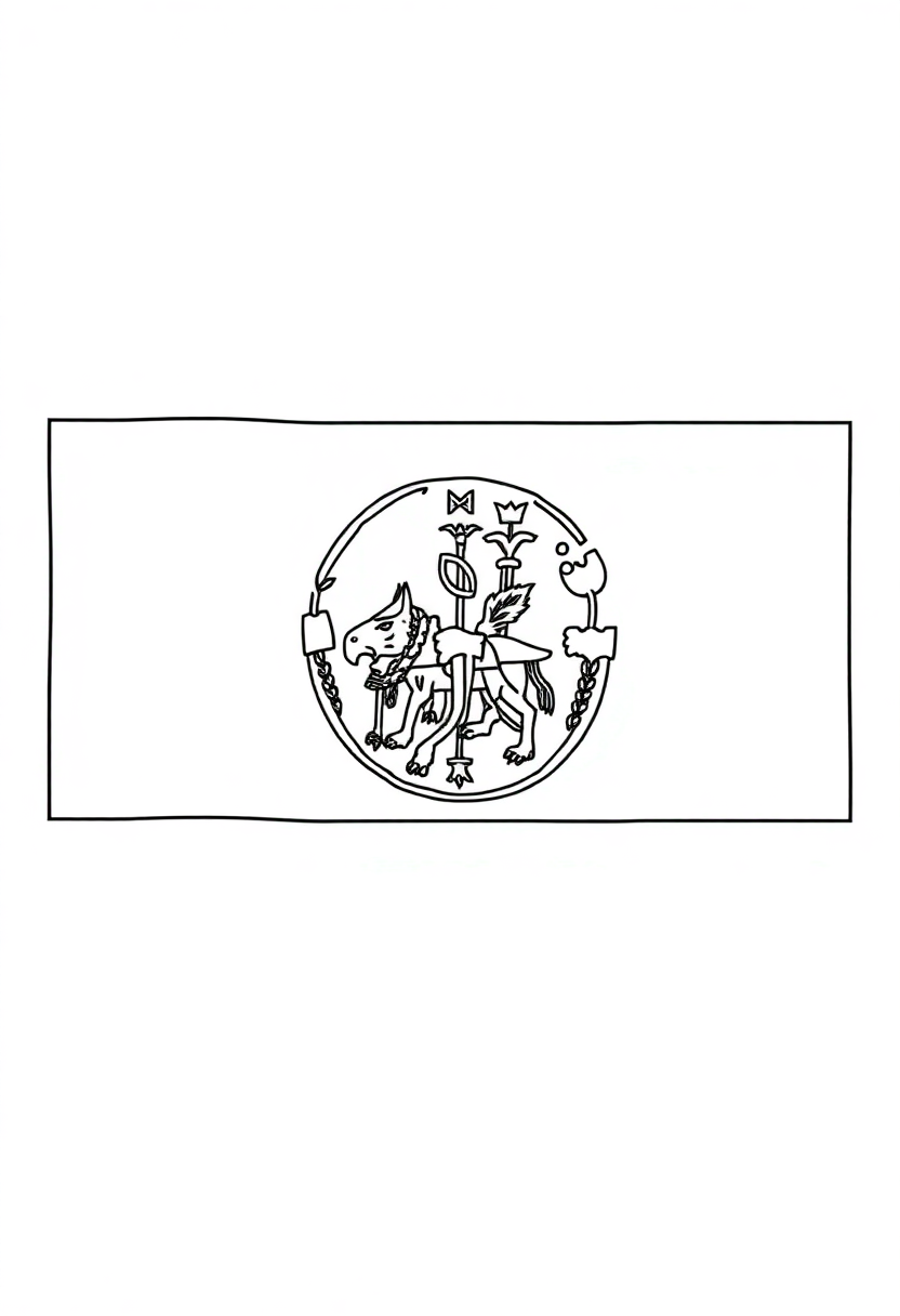 Minnesota State Flag coloring page, free printable