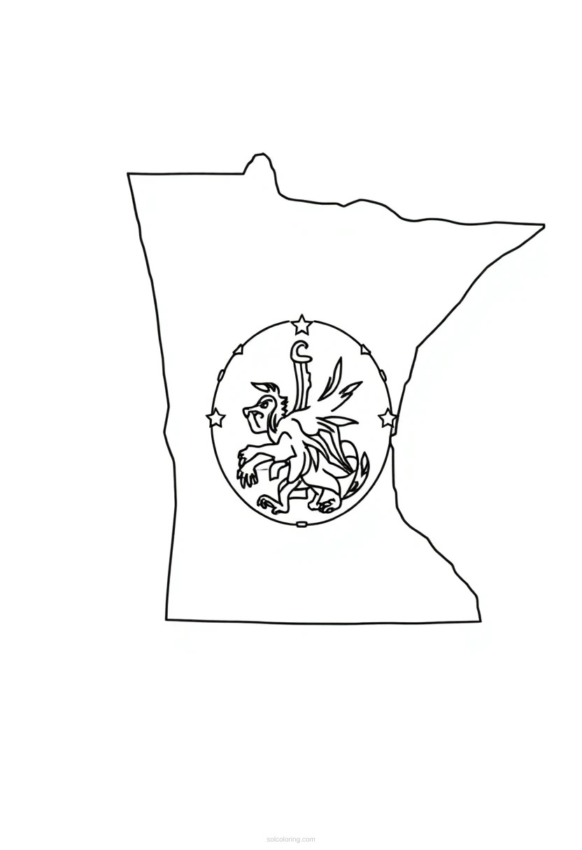 Minnesota State Flag coloring pages