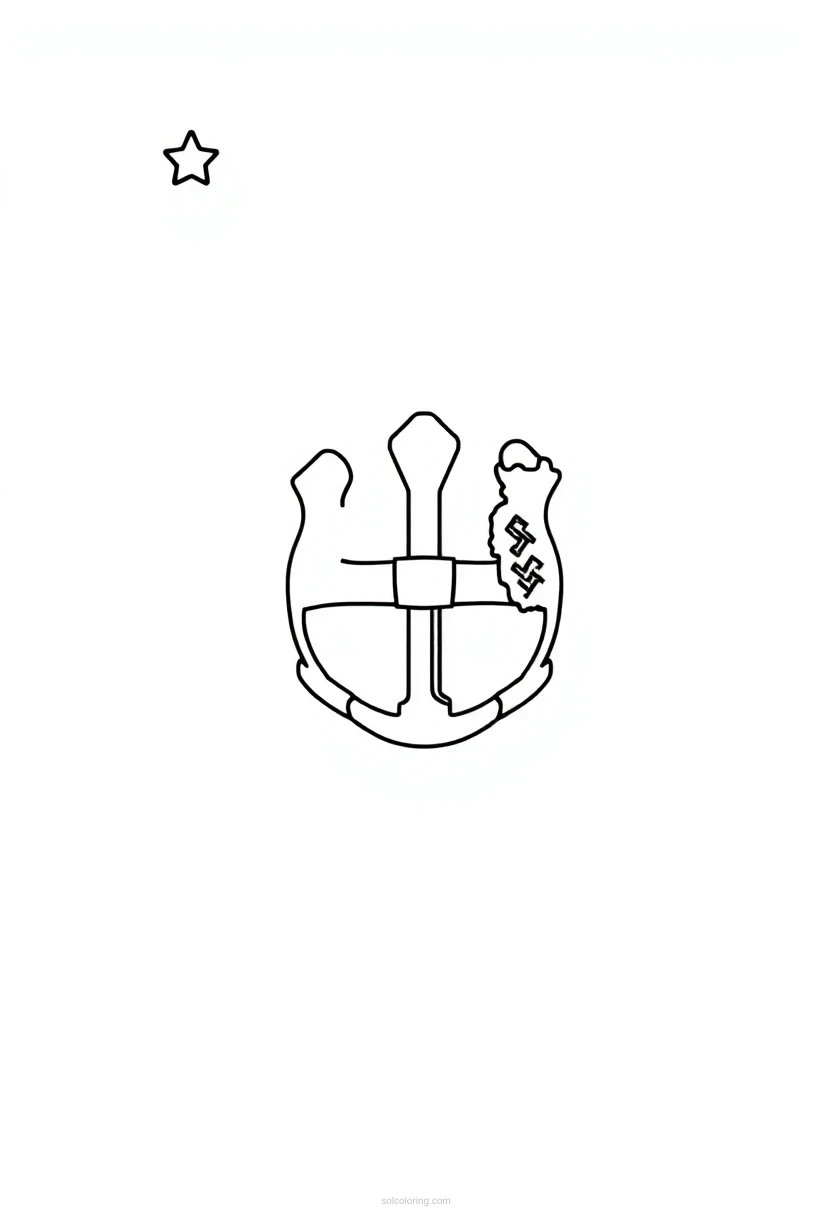 Mississippi State Flag coloring page for kids