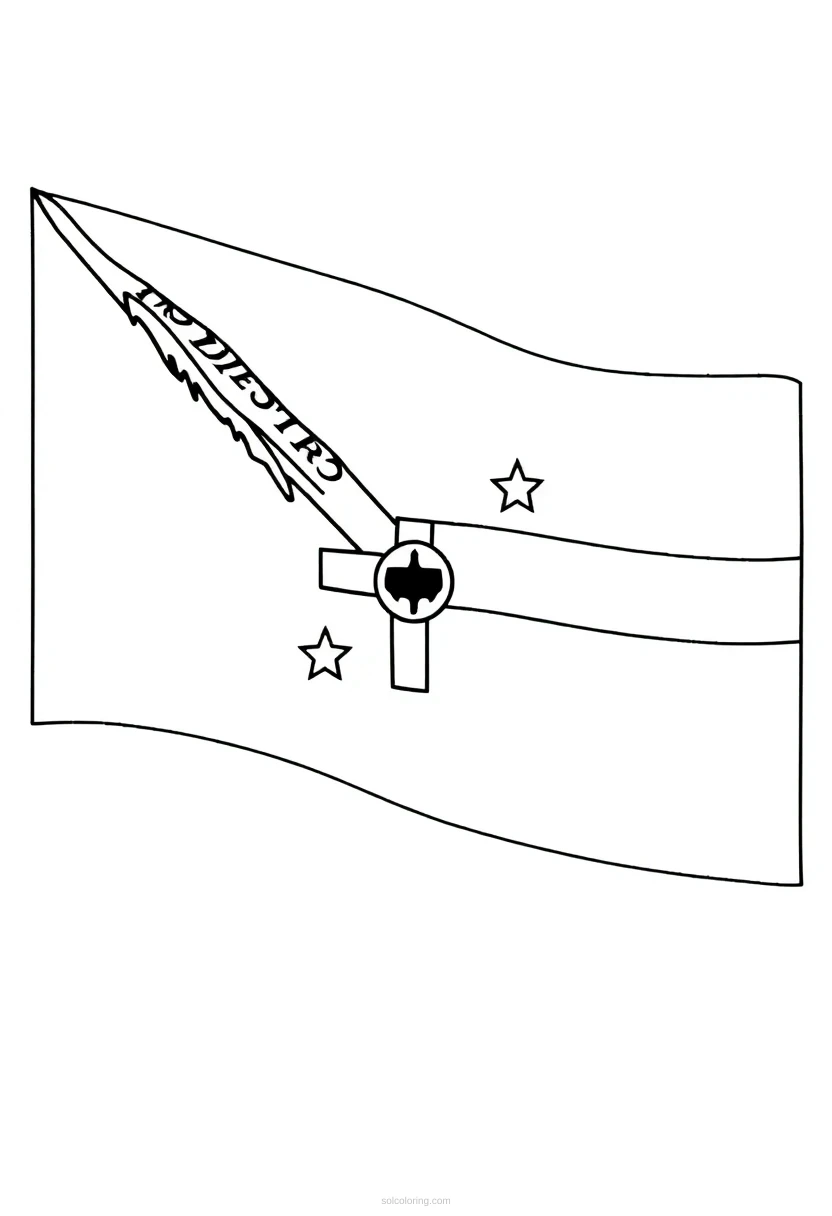 Missouri State Flag coloring page for kids