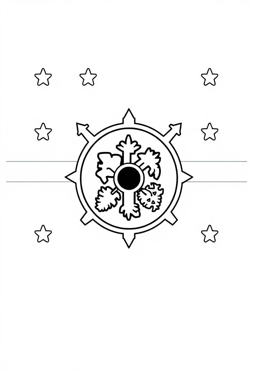 Missouri State Flag coloring page, free printable