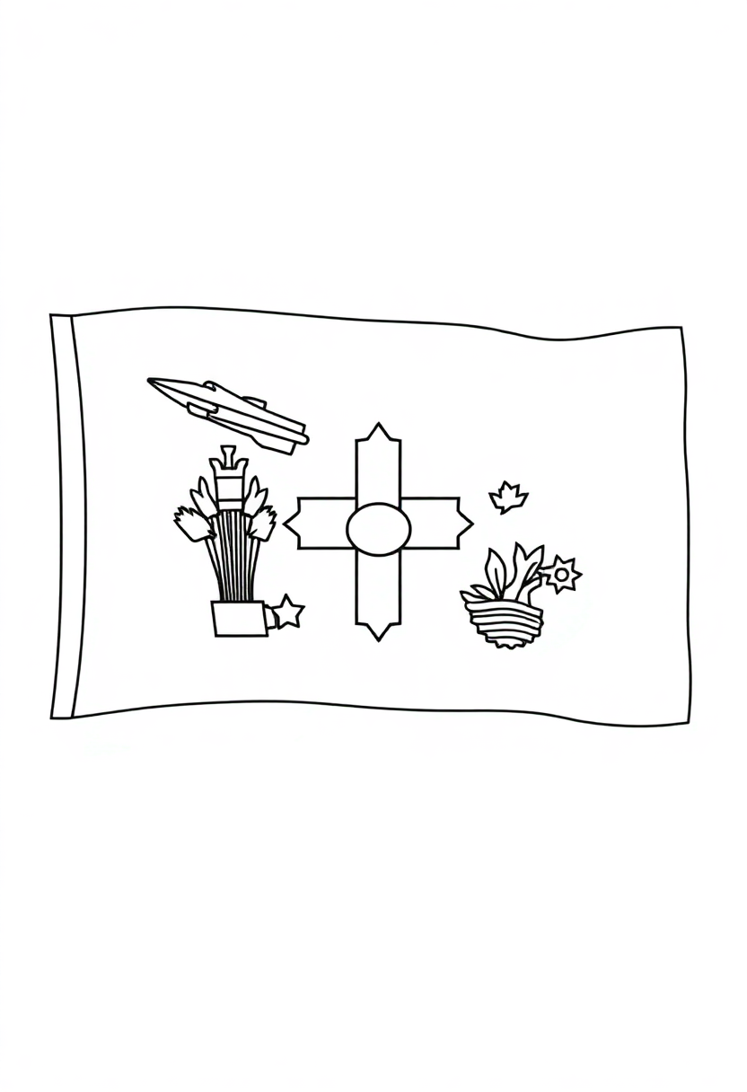 Missouri State Flag coloring pages