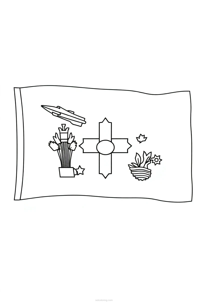 Missouri State Flag coloring pages