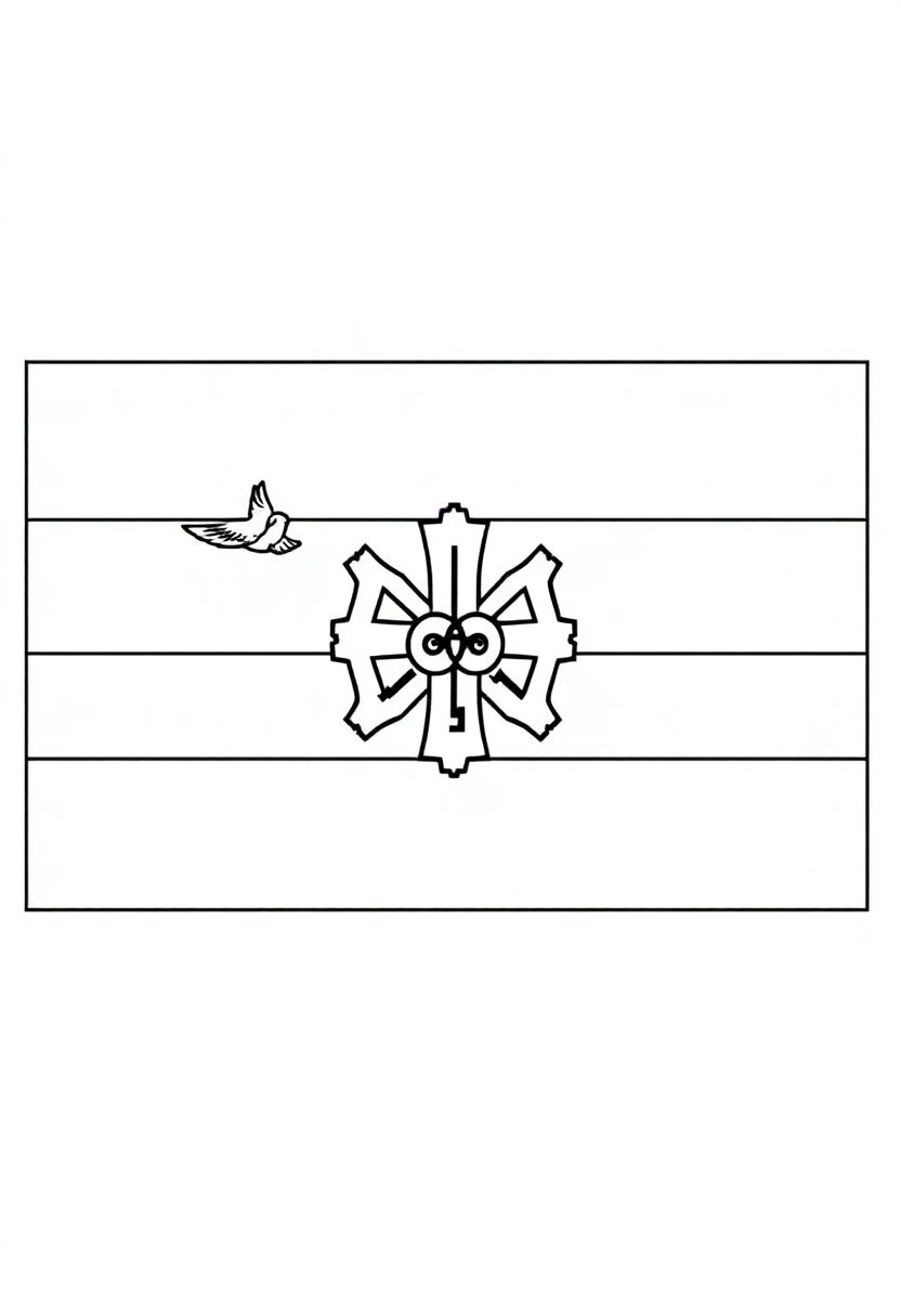 Missouri State Flag coloring page, free printable
