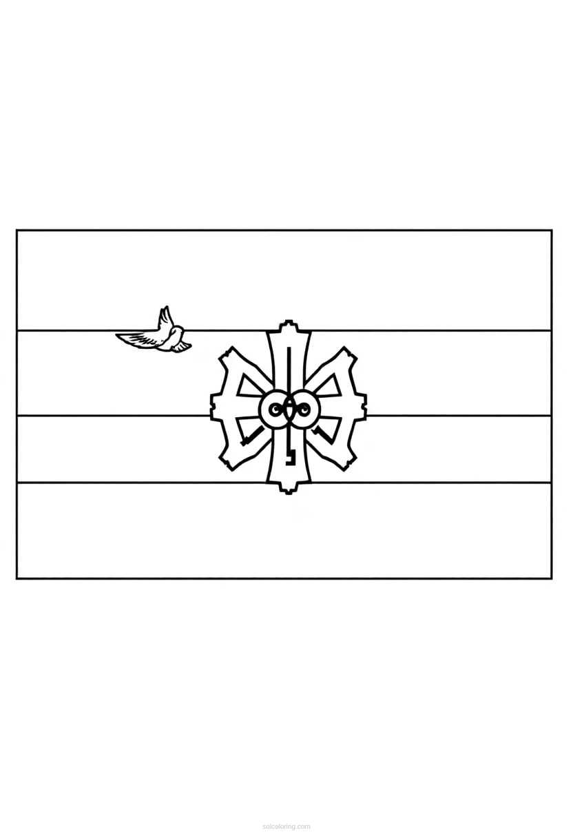 Missouri State Flag coloring page for kids