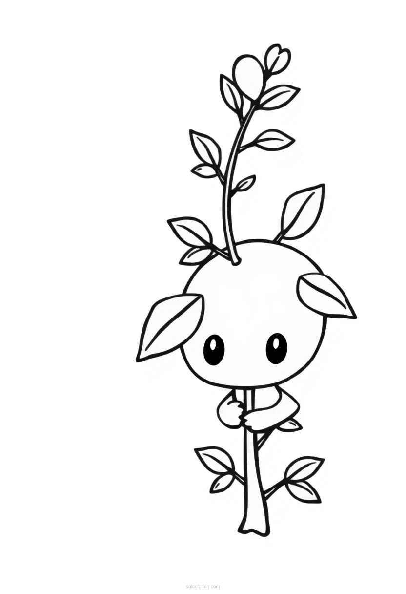 Mistletoe Branch coloring page for kids