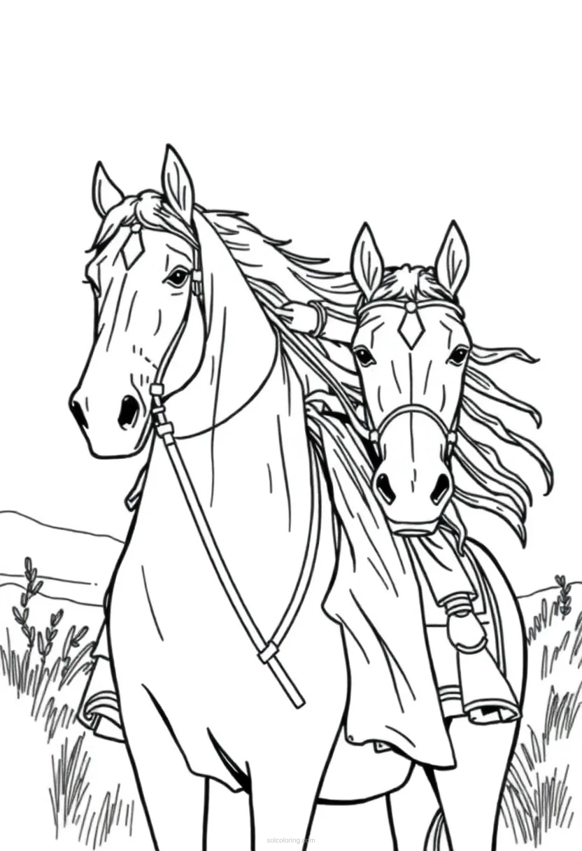 Mongol Horse Archer coloring page for kids