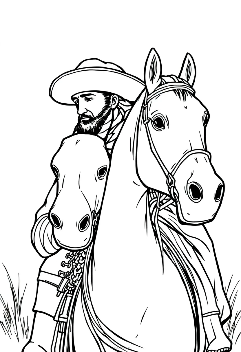 Mongol Horse Archer coloring pages