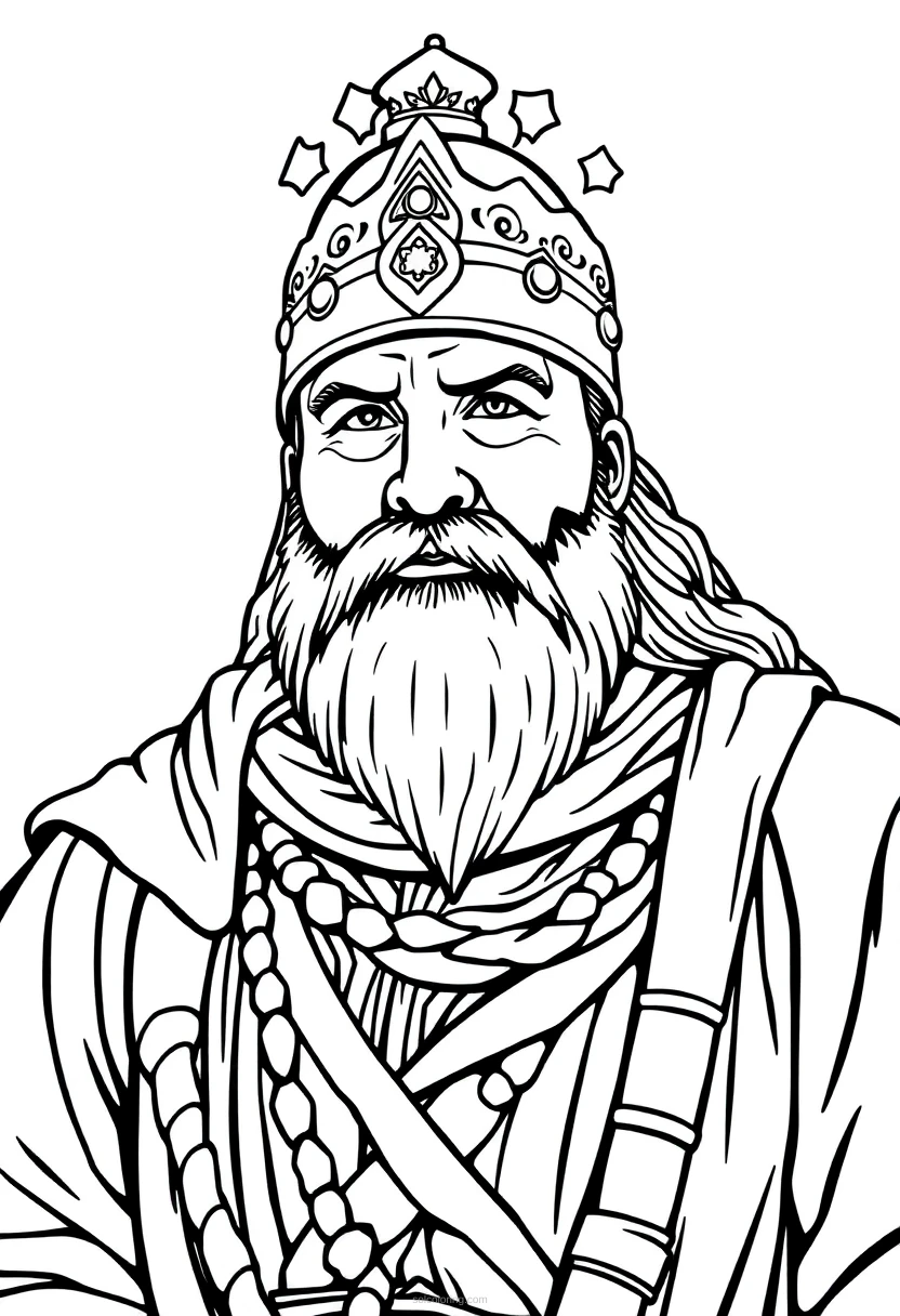 Mongol Khan coloring pages