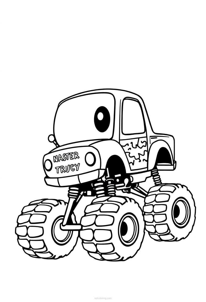 Monster Truck coloring page for kids