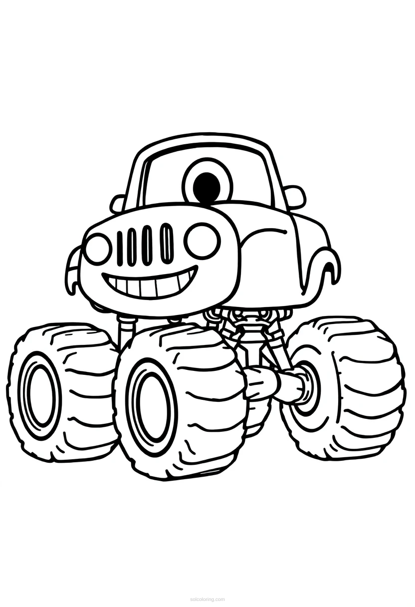Monster Truck coloring page for kids