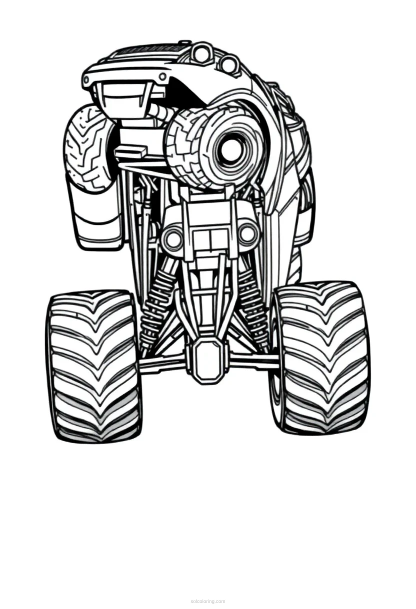 Monster Truck coloring page for kids