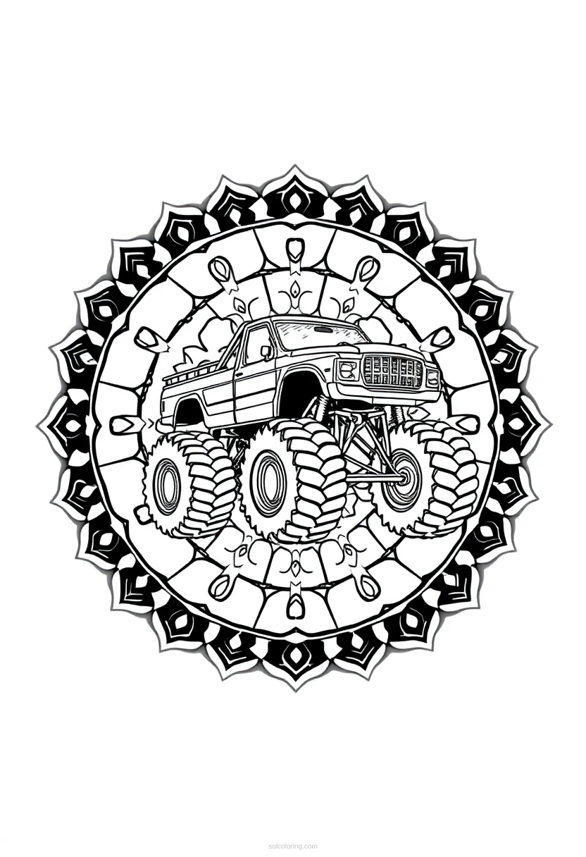 Monster Truck coloring page for kids