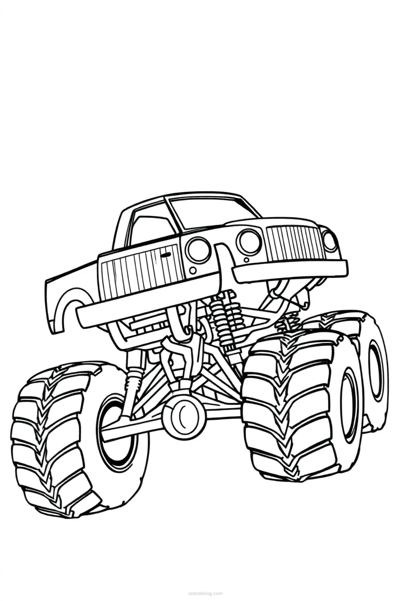 Monster Truck coloring page for kids