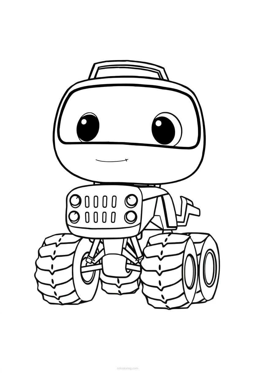 Monster Truck coloring page for kids