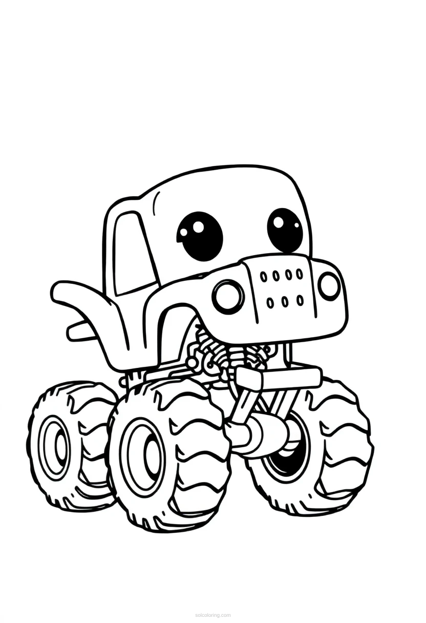 Monster Truck coloring page for kids