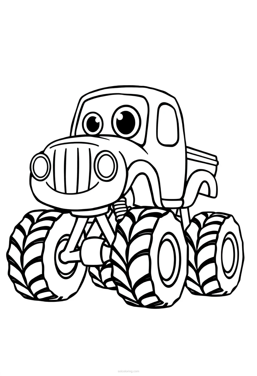 Monster Truck coloring page for kids