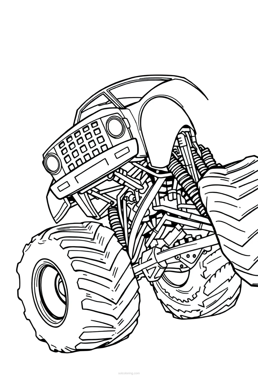 Monster Truck coloring page for kids