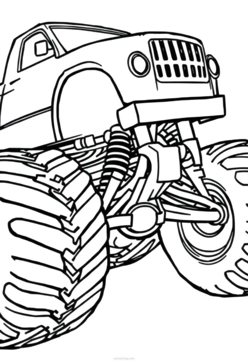 Monster Truck coloring page for kids