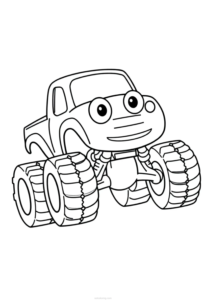 Monster Truck coloring page for kids