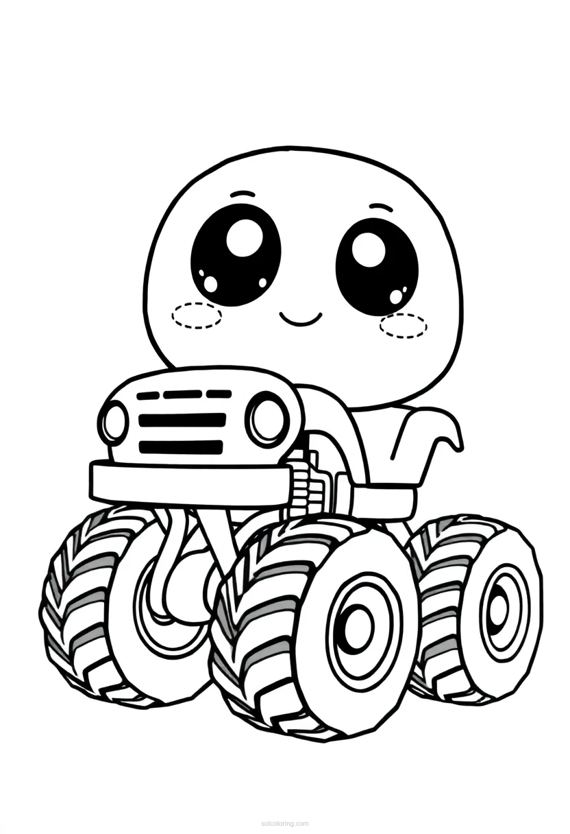 Monster Truck coloring page for kids