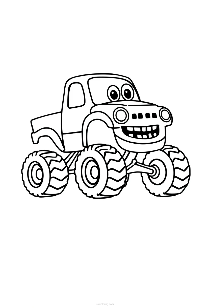 Monster Truck coloring page for kids
