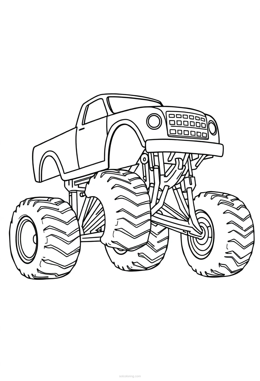 Monster Truck coloring page for kids