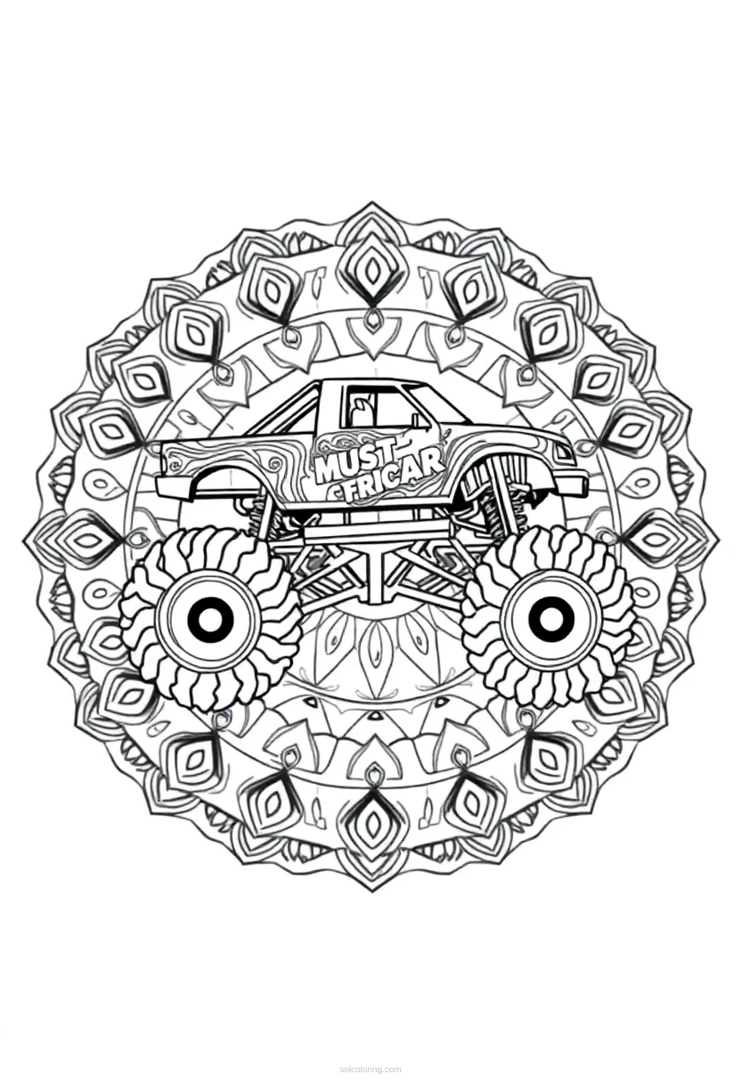 Monster Truck coloring page for kids