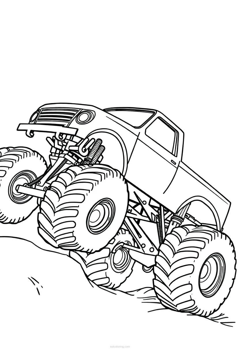 Monster Truck coloring page for kids