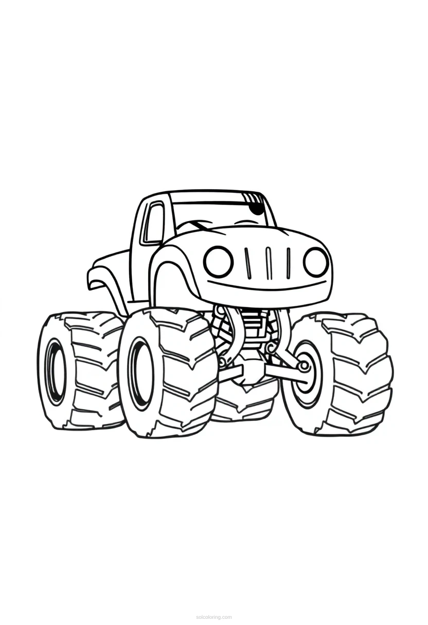 Monster Truck coloring page for kids