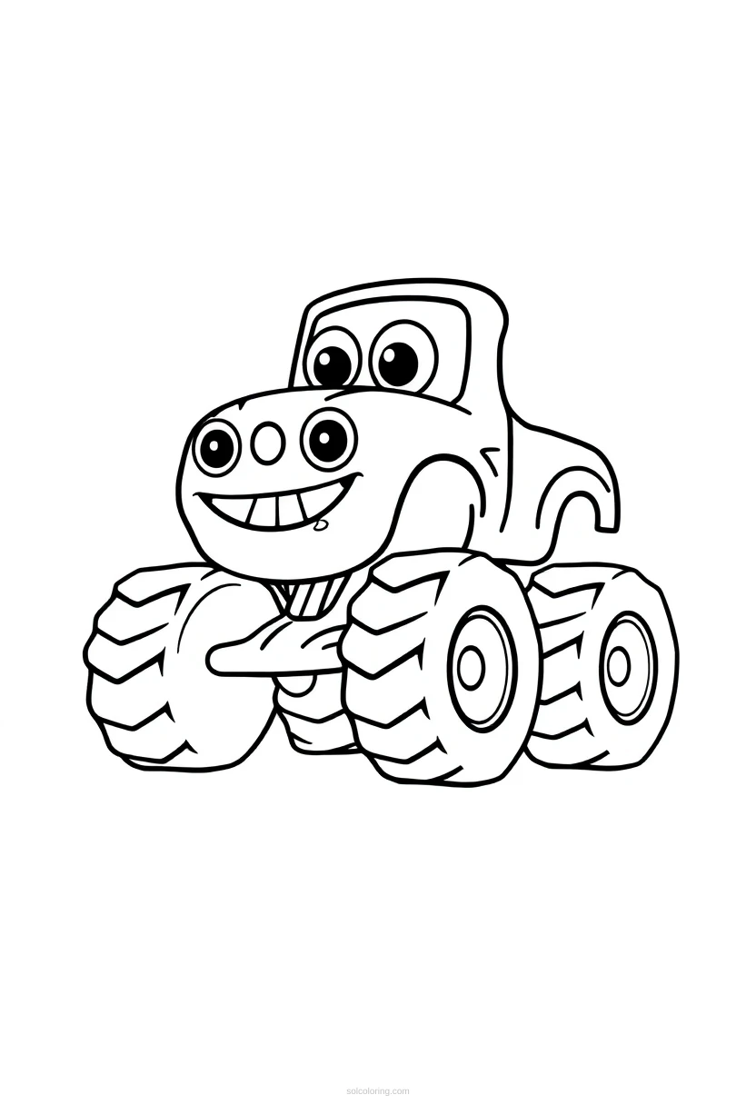Monster Truck coloring page for kids