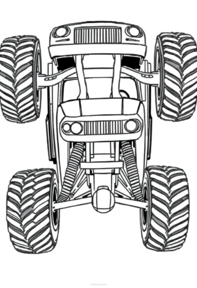 Monster Truck coloring page for kids