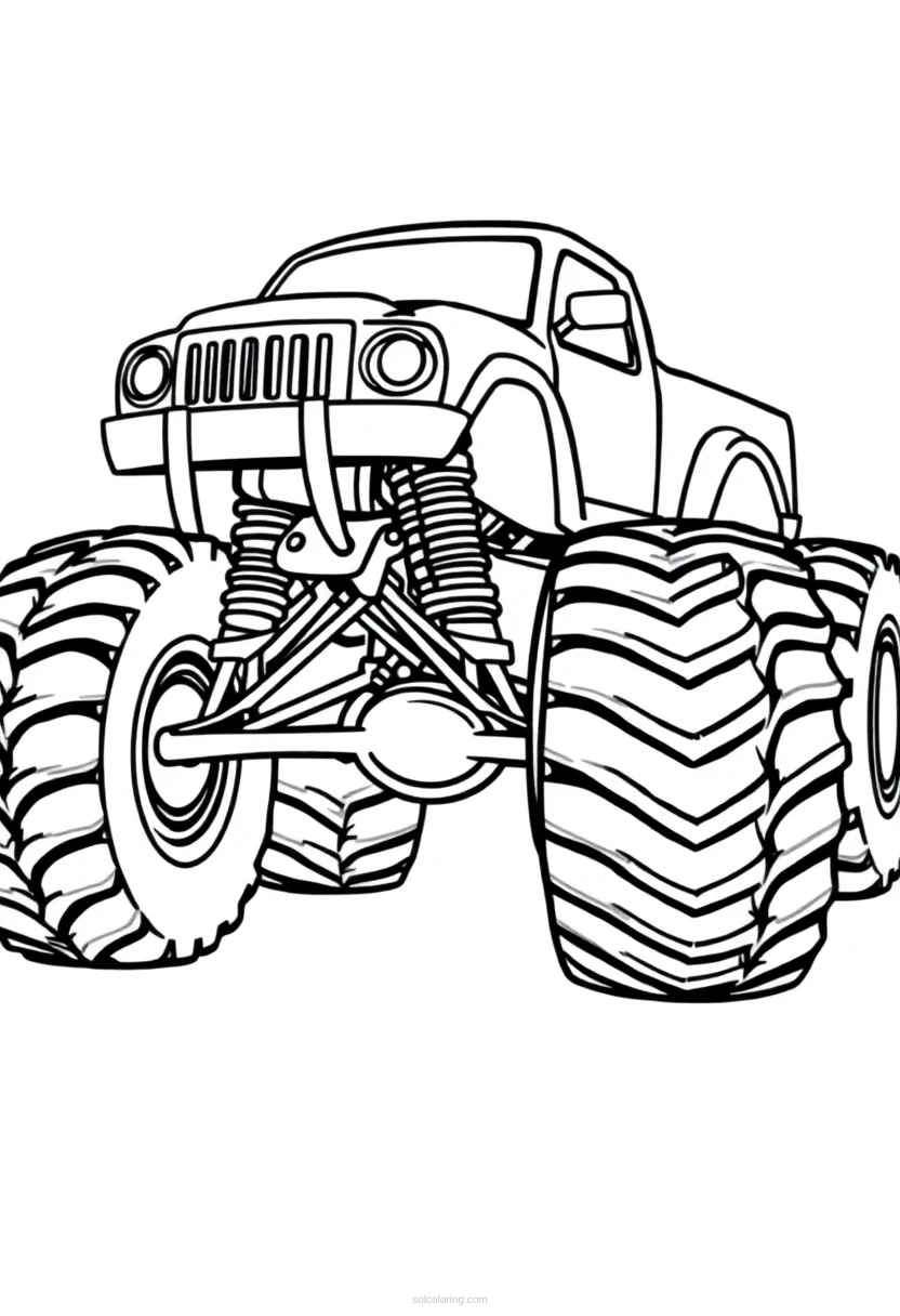 Monster Truck coloring page for kids