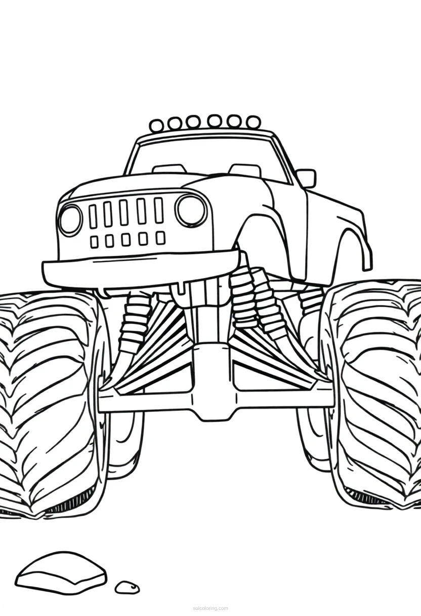 Monster Truck coloring page for kids