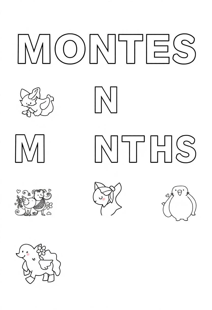 Months Of The Year coloring pages