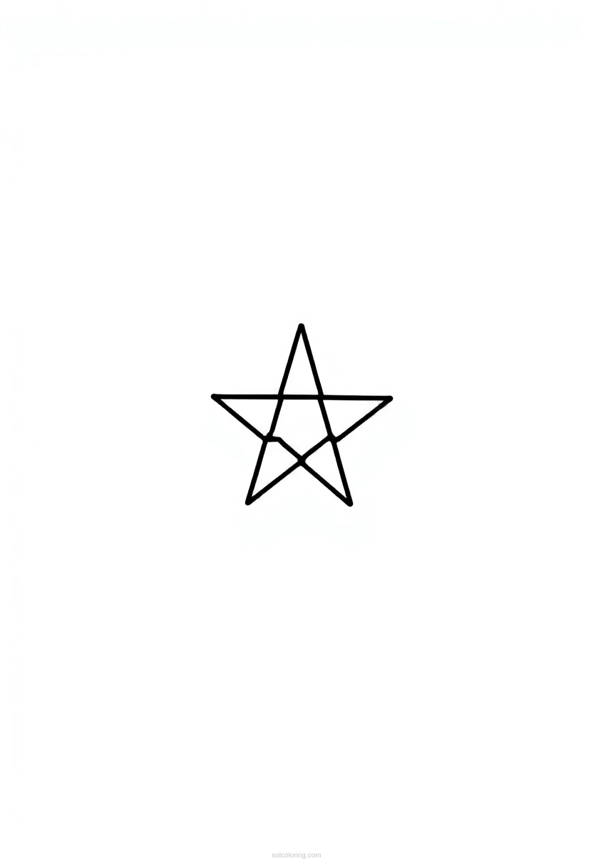 Moroccan Flag coloring page for kids