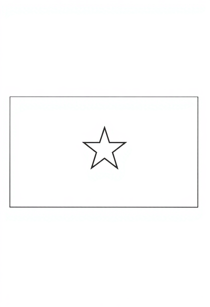 Moroccan Flag coloring page, free printable