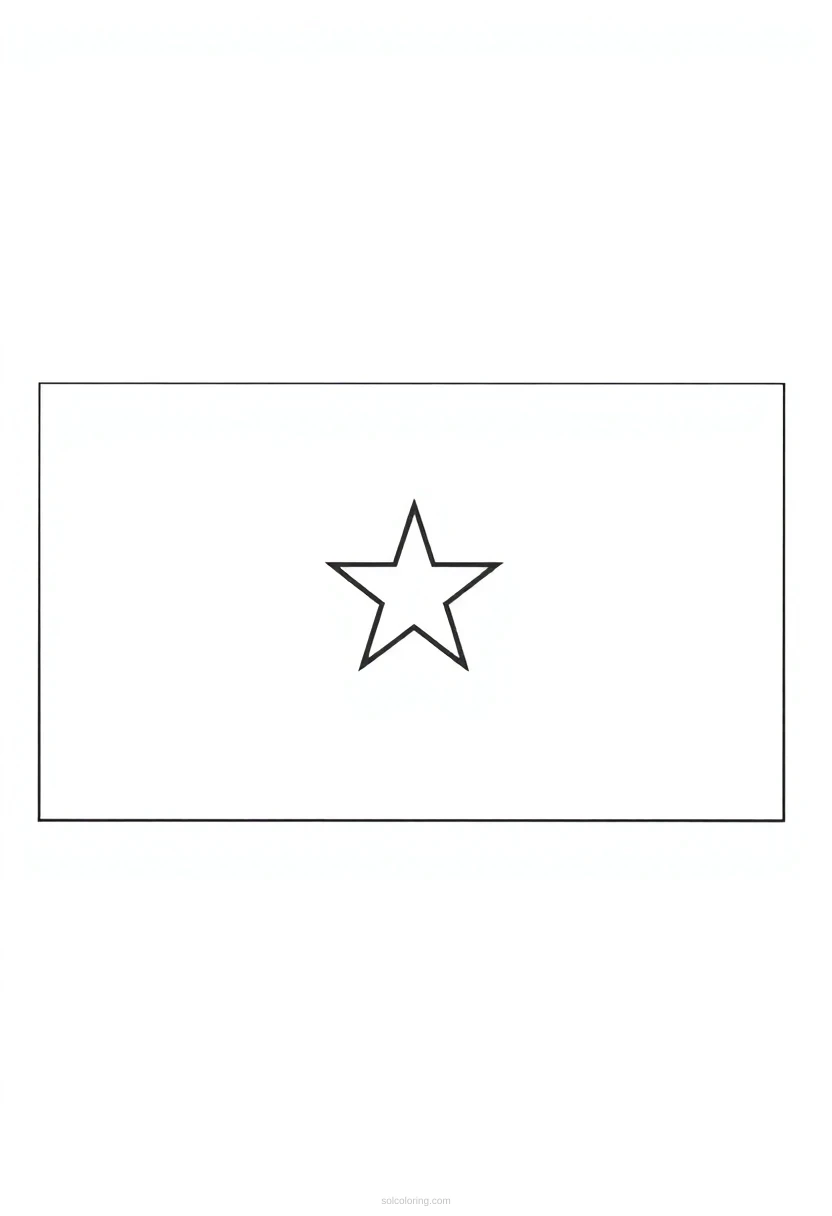 Moroccan Flag coloring page for kids