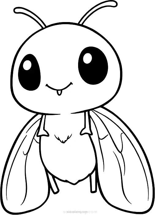 Moth coloring page for kids