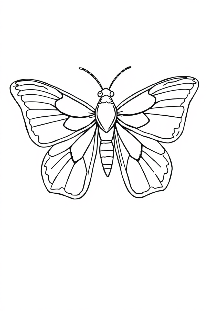 Moth coloring pages
