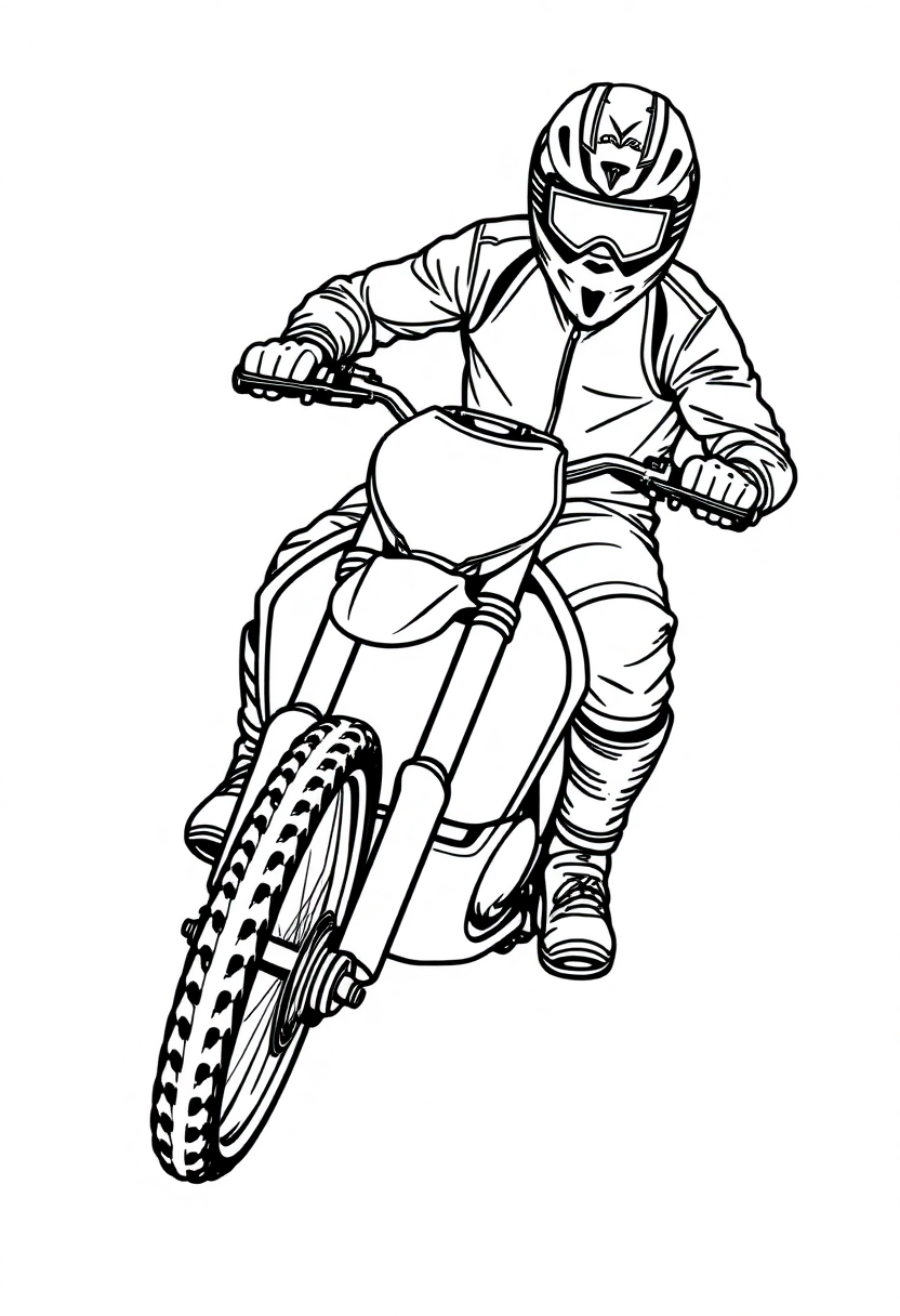 Motocross Racing coloring pages