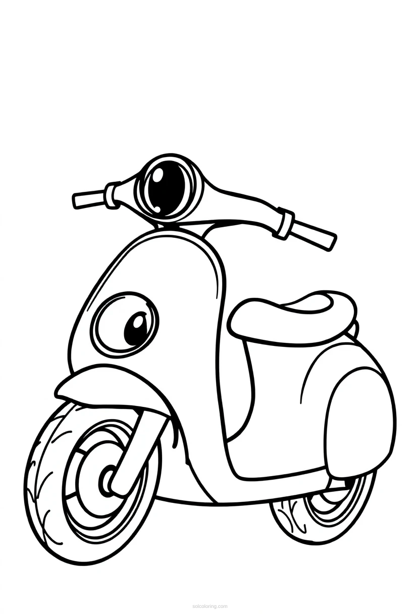 Motorcycle coloring page for kids