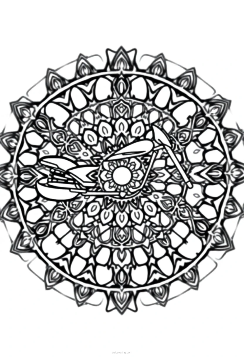 Motorcycle coloring page for kids