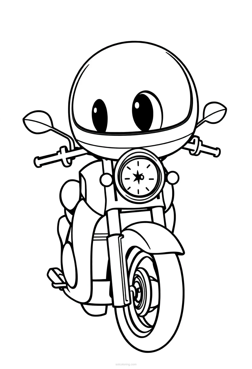 Motorcycle coloring page for kids