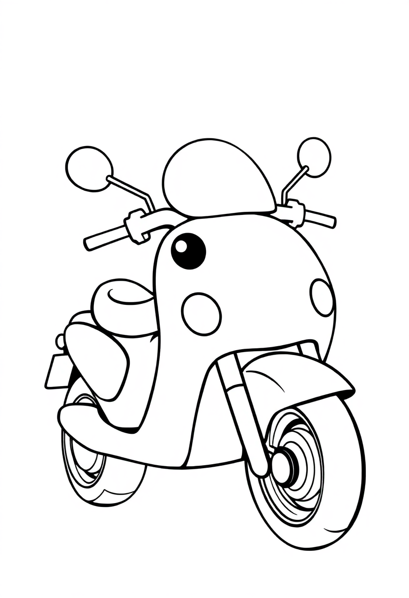 Motorcycle coloring page, free printable