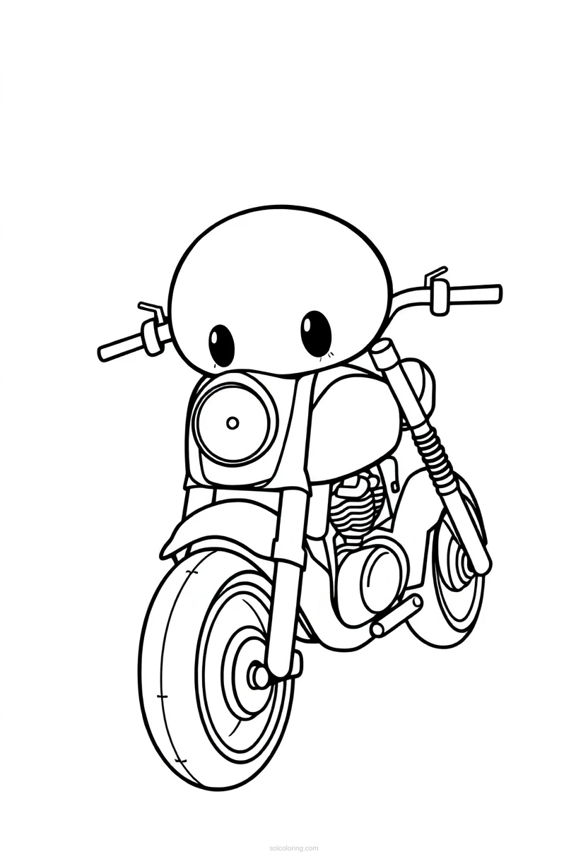 Motorcycle coloring page for kids
