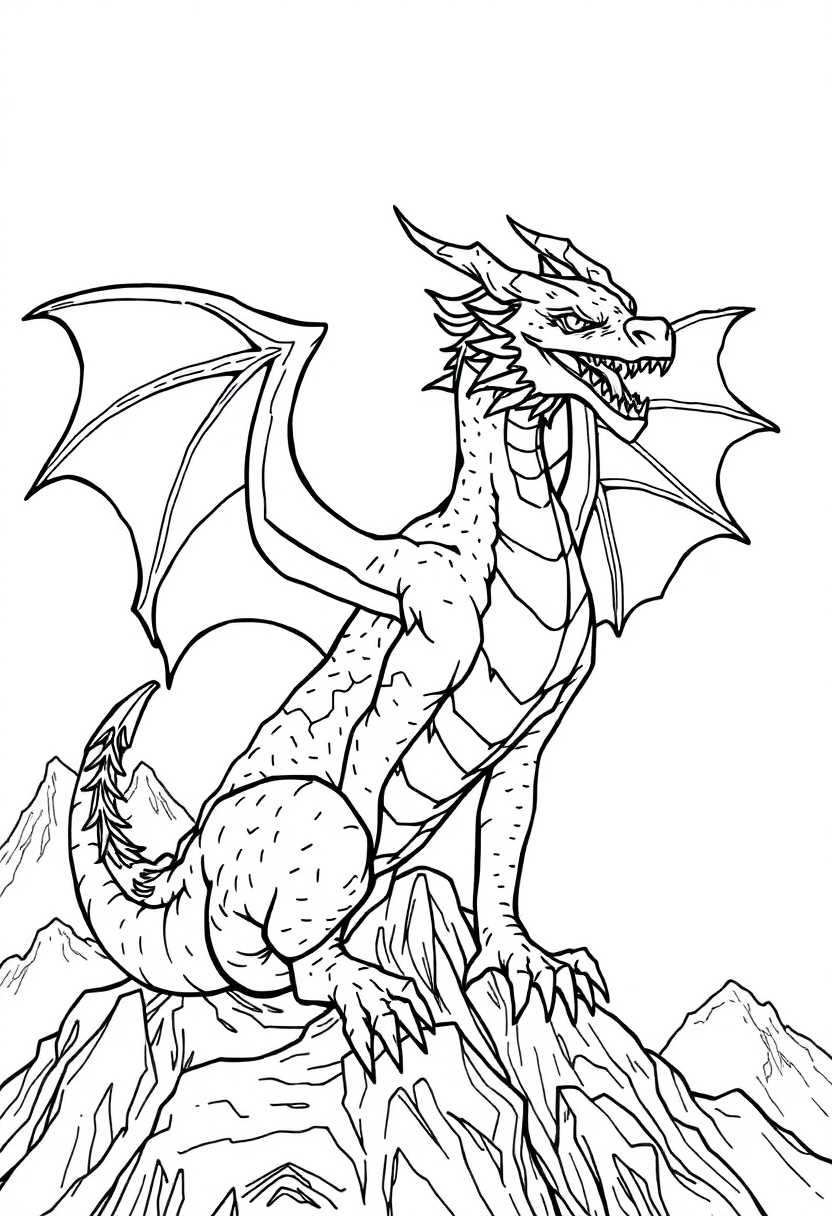 Mountain Dragon coloring pages
