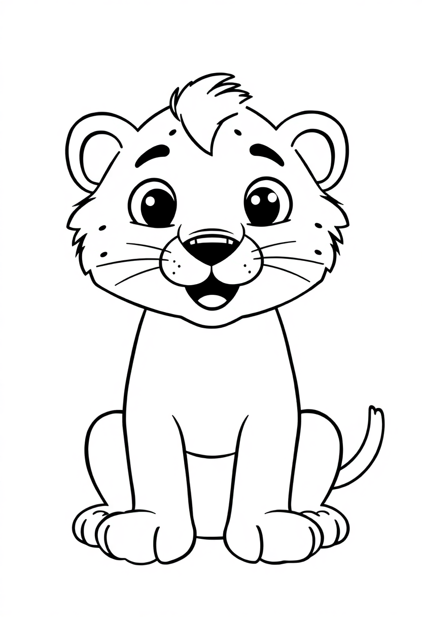 Mountain Lion coloring page, free printable