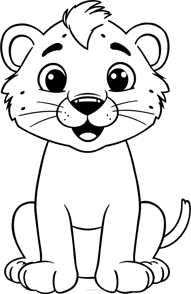 Mountain Lion coloring page for kids