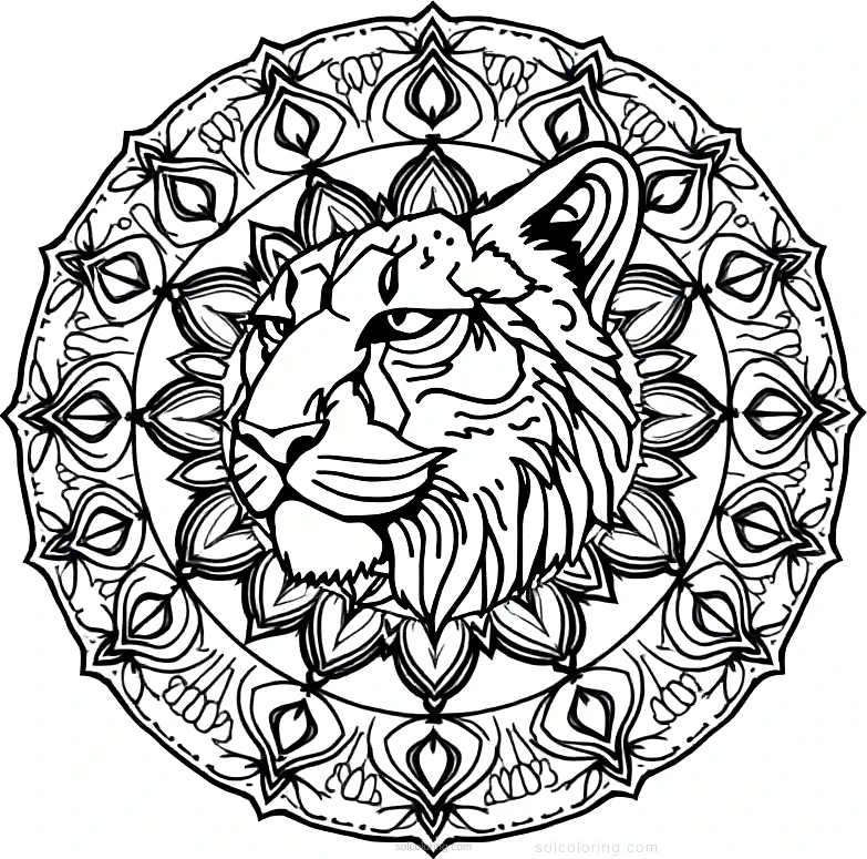 Mountain Lion coloring page for kids